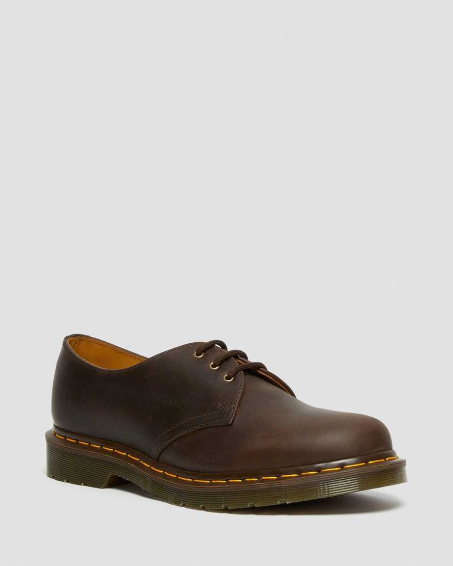 Dr. Martens 1461 Crazy Horse Lær Oxford Sko Herre Mørke Brune [1608MZQDG]